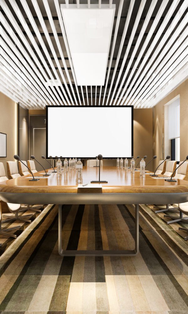 3d rendering business meeting room in office building