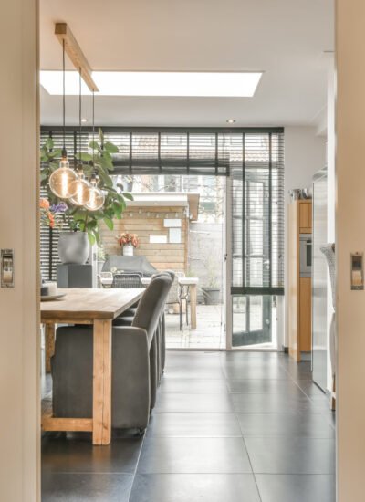Spacious dining room of a luxury house