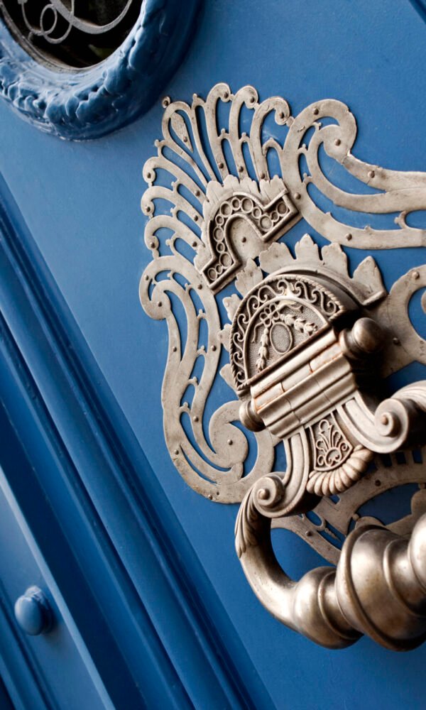 Stylish French classic bronze door knocker